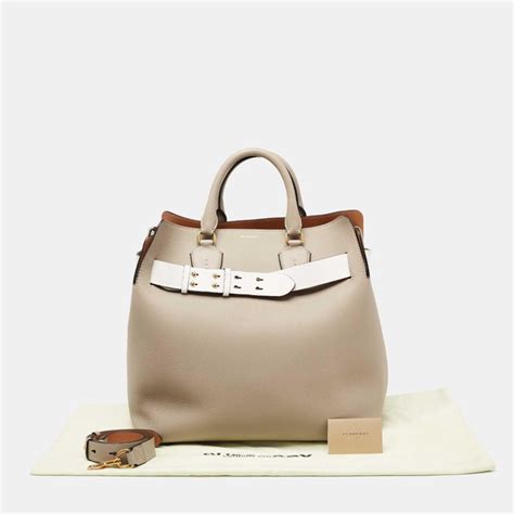 burberry small grained tote|Burberry large belt tote bag.